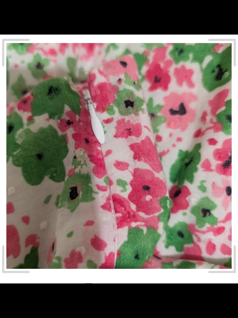 Pre-owned Dress Barn Pink and Green Floral Skater Skirt - Picture 6 of 8